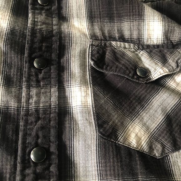American Eagle Western Plaid Shirt Medium - Picture 6 of 9